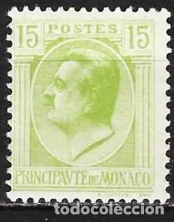Sellos: Monaco 1924 - Mi 78 - YT 77 - Principe Luis II - MH*