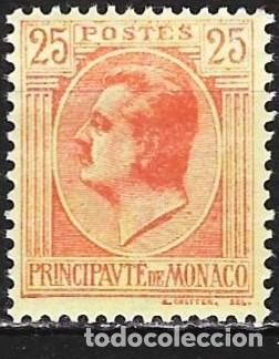 Sellos: Monaco 1926 - Mi 83 - YT 81 - Principe Luis II - MH*