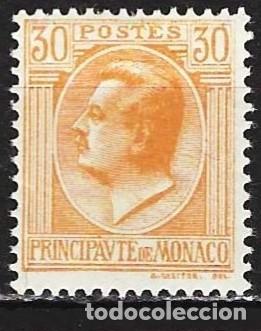 Sellos: Monaco 1924 - Mi 84 - YT 82 - Principe Luis II - MH*