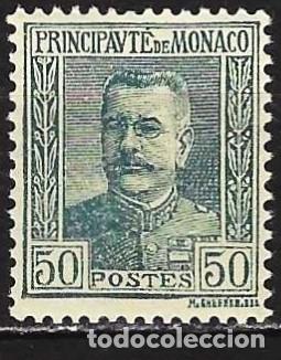 Sellos: Monaco 1925 - Mi 104 - YT 86 - Principe Luis II - MNH**