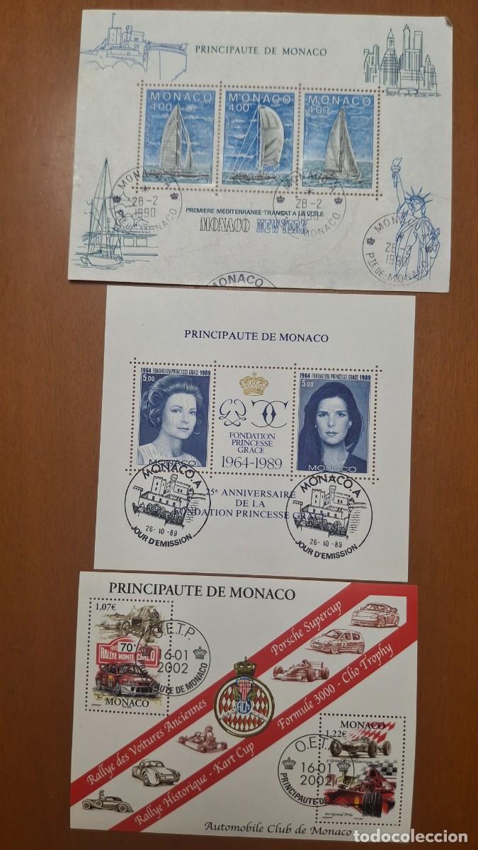 Sellos: HB72 HOJITAS BLOQUE de MONACO en usado ideal para tematicas (leer descripcion)