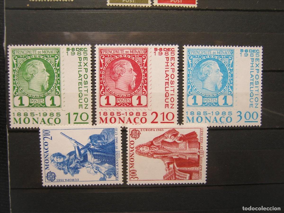 Briefmarken: M&Oacute;NACO 1985 SERIES YVERT EUROPA 1459/60 Y 1456/58 MNH** LUJO.