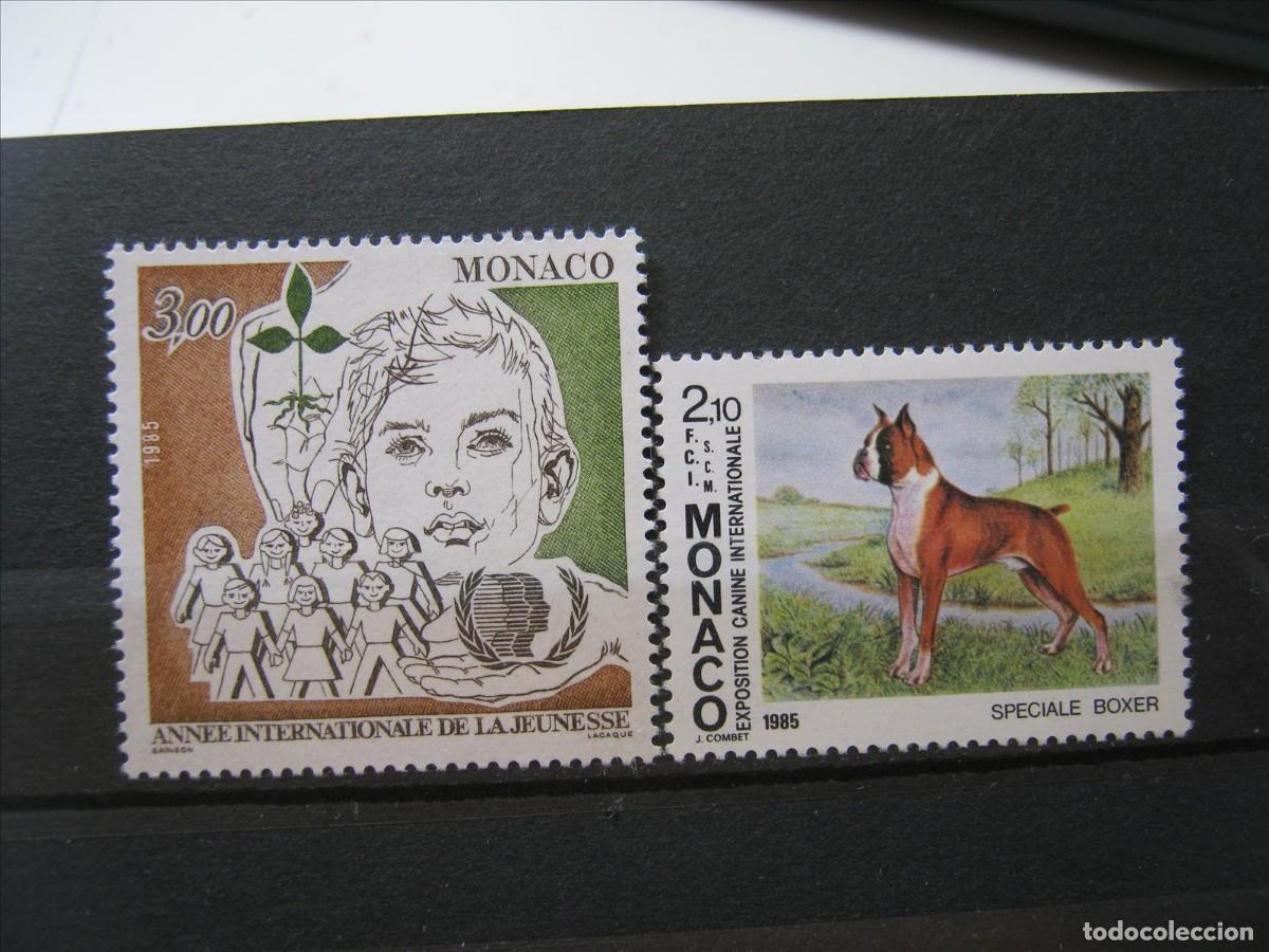 Stamps: M&Oacute;NACO 1985 SERIE YVERT 1477 Y 1478 MNH** LUJO.