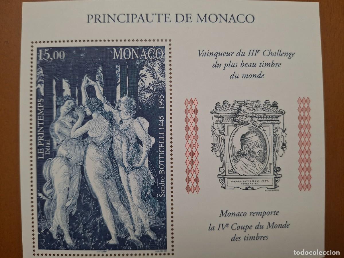 Stamps: HB933 HOJITAS BLOQUE de MONACO en NUEVO ideal para tematicas (leer descripcion)