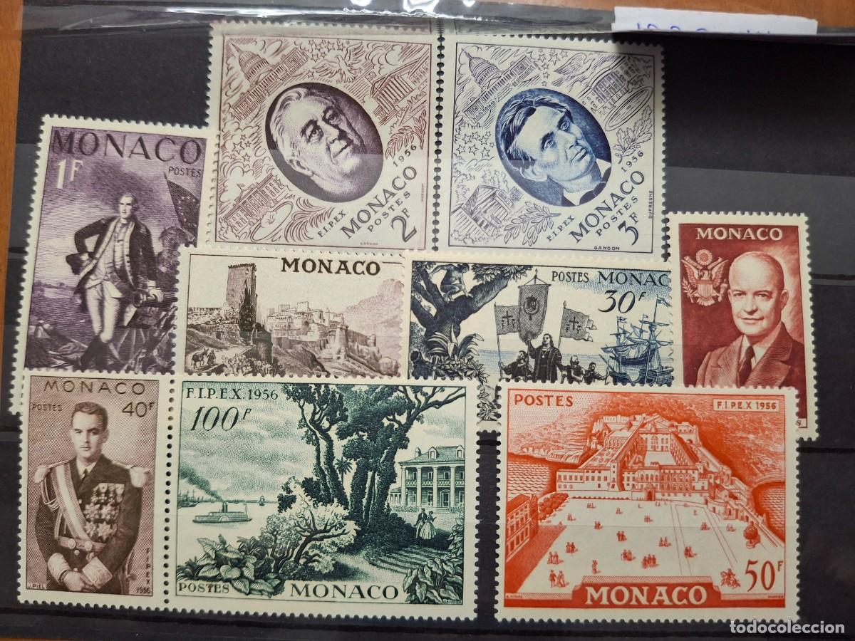 Briefmarken: HB1530 Sellos MONACO a&ntilde;o 1956 YVERT 444/452** SERIE COMPLETA en NUEVO v.c. 32 &euro;