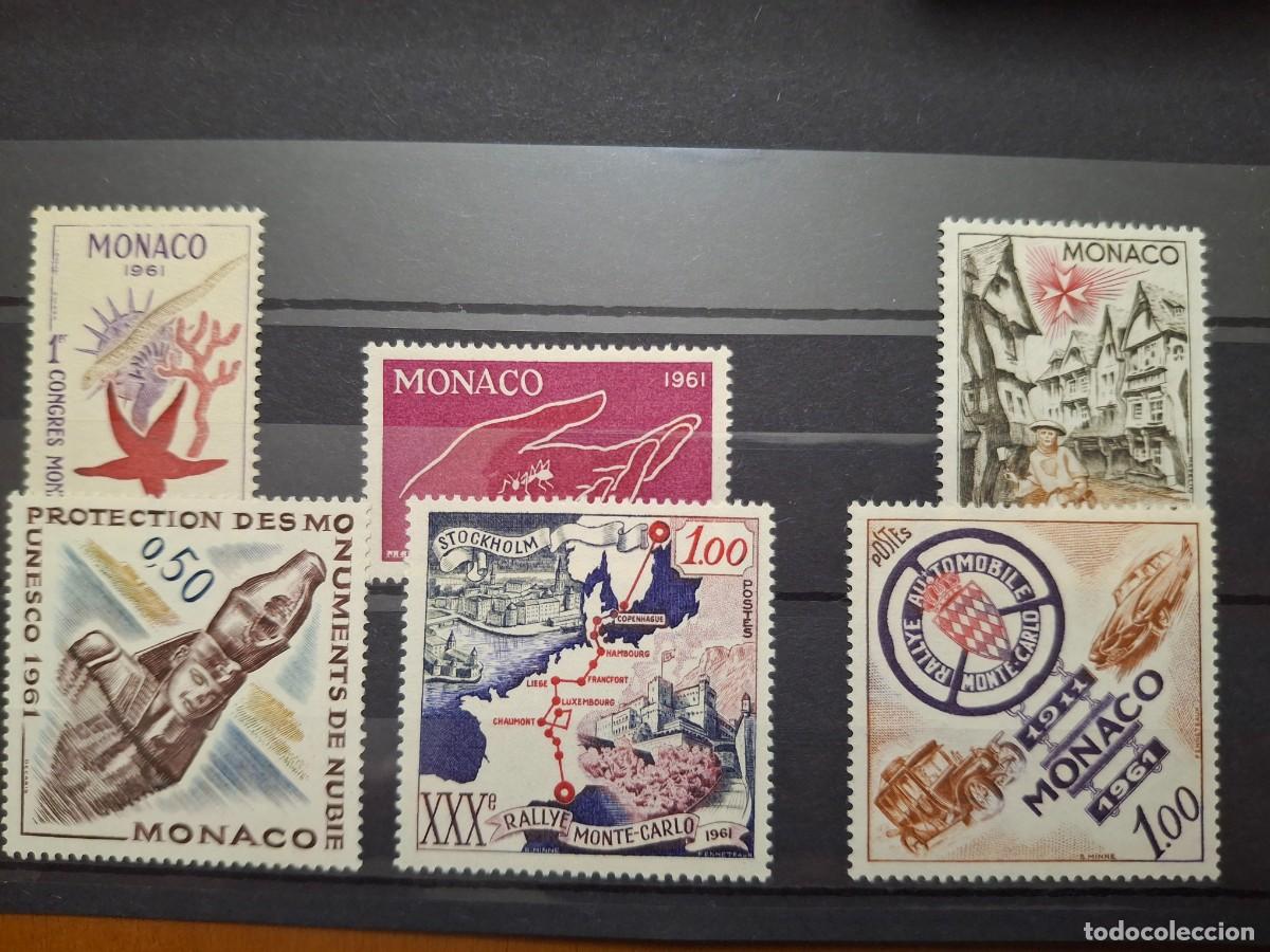 Sellos: HB1533 Sellos MONACO a&ntilde;o 1961 YVERT 551/556* SERIE COMPLETA en NUEVO v.c. 6.30 &euro;