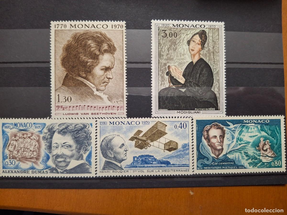 Selos: HB1539 Sellos MONACO a&ntilde;o 1970 YVERT 839/843** SERIE COMPLETA en NUEVO v.c. 9.50 &euro;