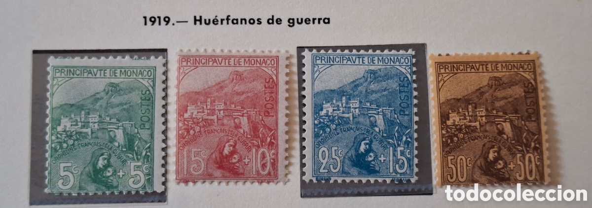 Timbres: Monaco sellos 1919 huerfanos de Guerra Nuevos **