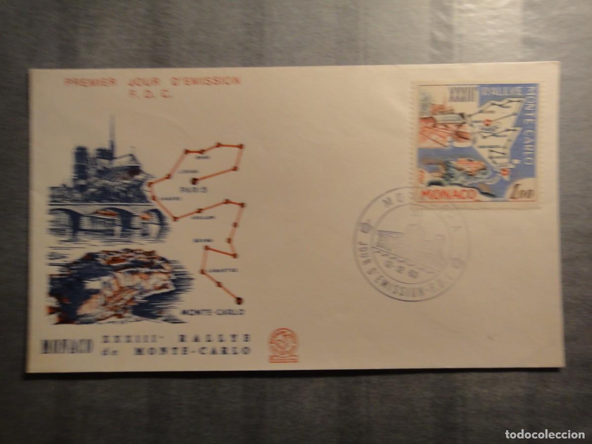 Briefmarken: M&oacute;naco, sobre 1&ordm; d&iacute;a, XXXIII rally, Monte-Carlo, a&ntilde;o 1963 ref, 102/2092