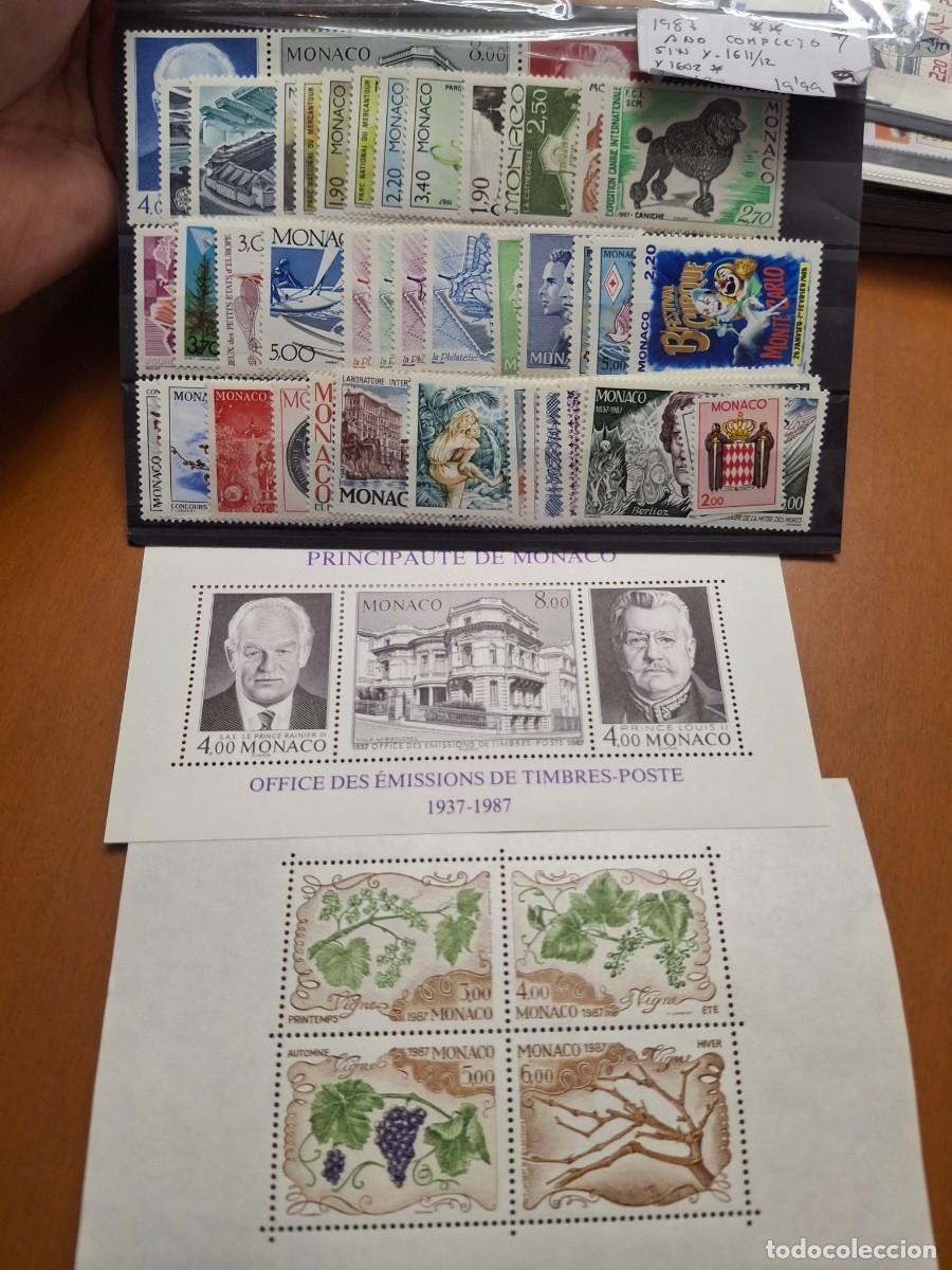 Briefmarken: HB1559 Sellos MONACO a&ntilde;o 1987** completo en NUEVO sin YVERT 1611/12 (1602*) v.c. 120 &euro;