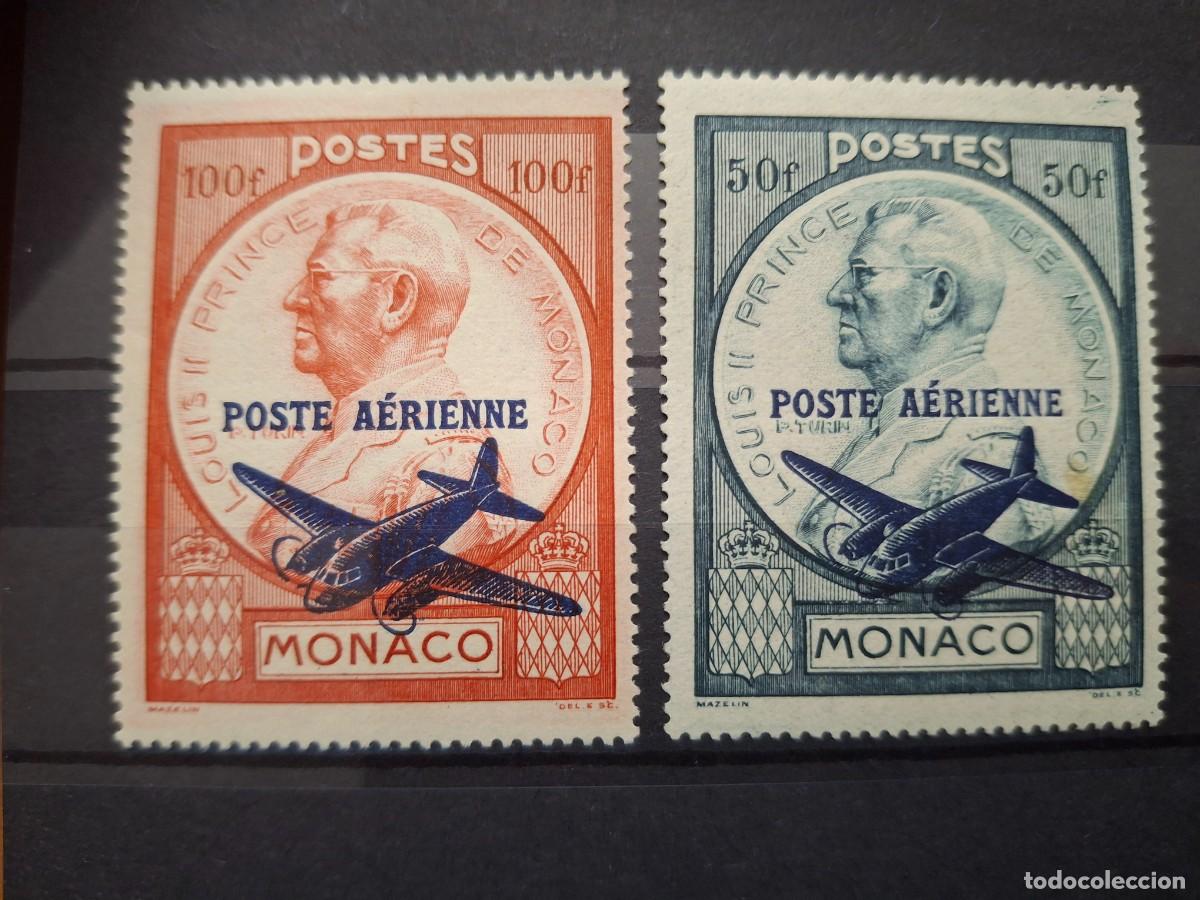 Selos: HB1579 Sellos MONACO CORREO AEREO a&ntilde;o 1946 YVERT 13/14** SERIE COMPLETA v.c. 13 &euro;