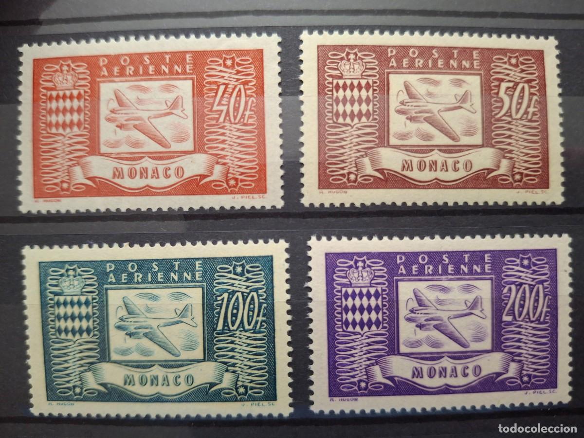 Selos: HB1580 Sellos MONACO CORREO AEREO a&ntilde;o 1946 YVERT 15/18** SERIE COMPLETA v.c. 13 &euro;