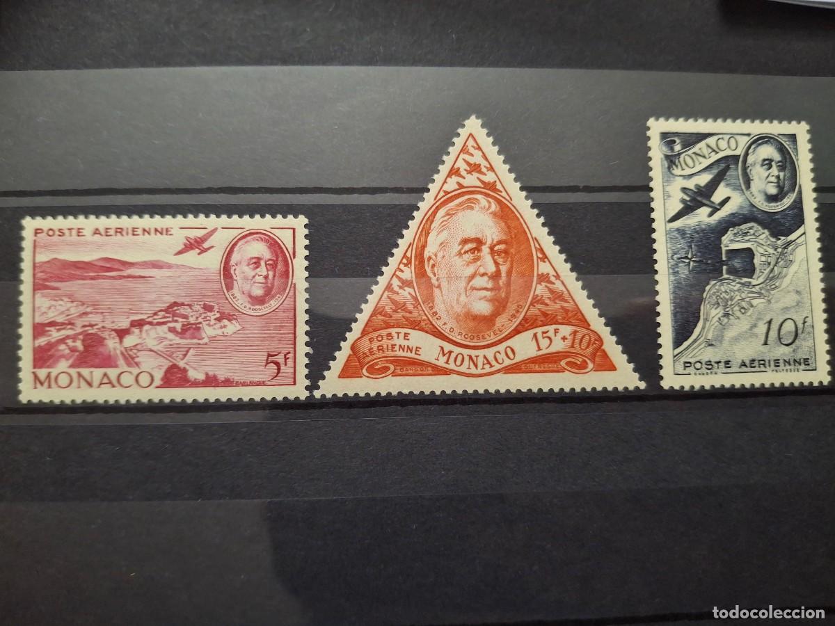 Selos: HB1581 Sellos MONACO CORREO AEREO a&ntilde;o 1946 YVERT 19/21** SERIE COMPLETA v.c. 6 &euro;