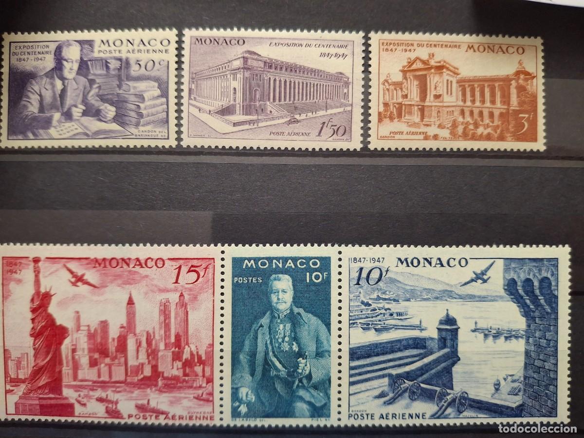 Selos: HB1582 Sellos MONACO CORREO AEREO a&ntilde;o 1947 YVERT 22/27** SERIE COMPLETA v.c. 24 &euro;