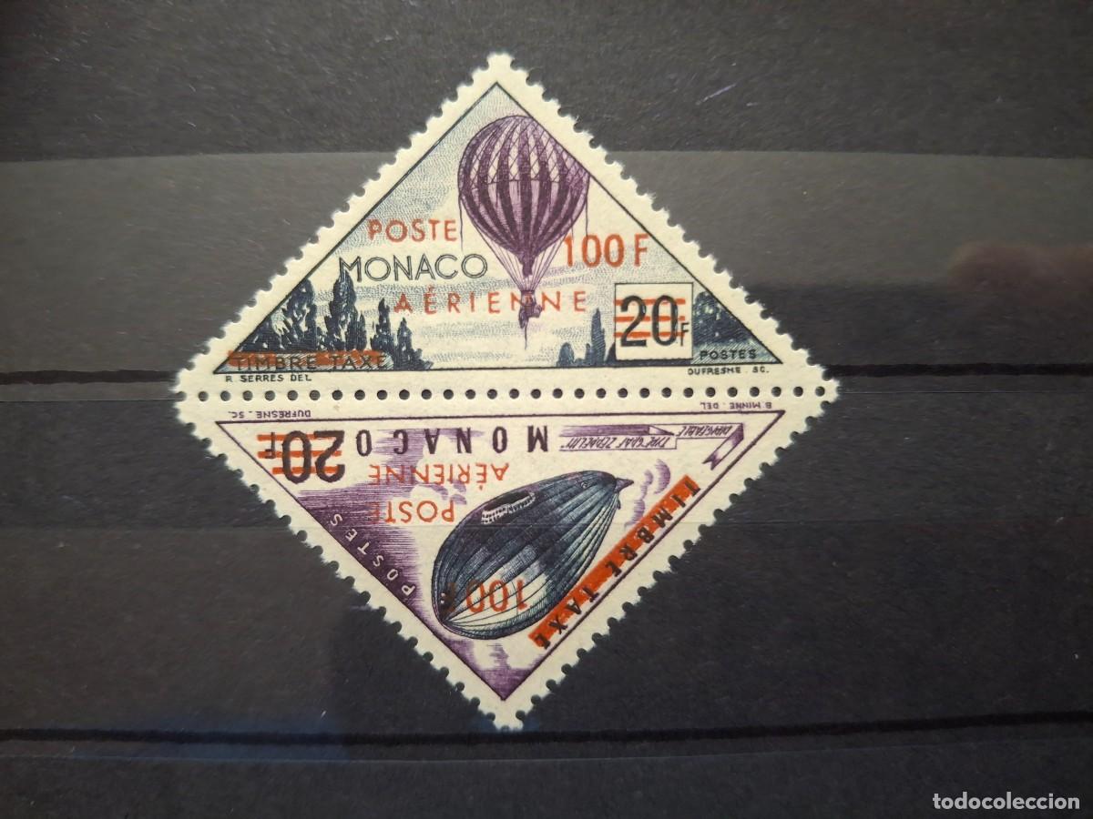 Selos: HB1588 Sellos MONACO CORREO AEREO a&ntilde;o 1956 YVERT 61** SERIE COMPLETA v.c. 27 &euro;