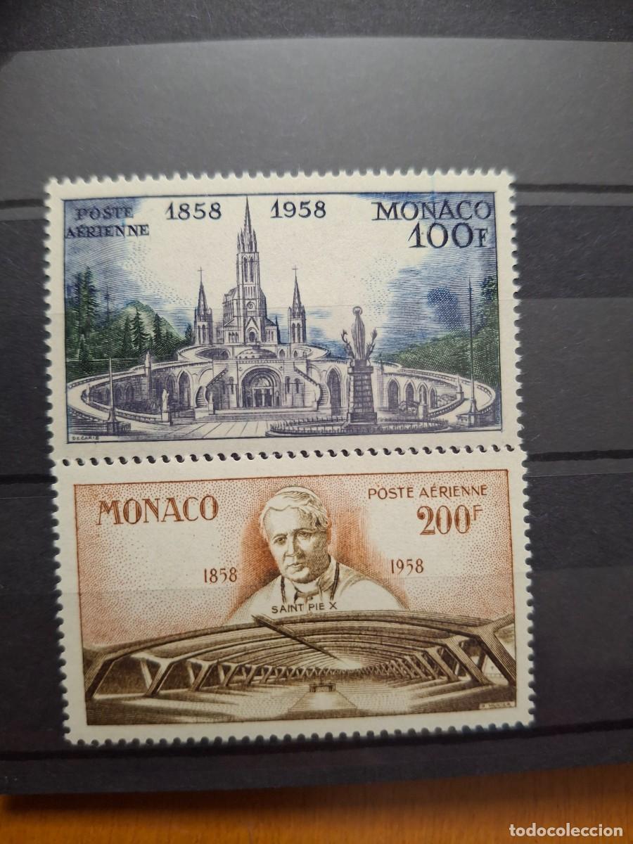 Selos: HB1590 Sellos MONACO CORREO AEREO a&ntilde;o 1958 YVERT 69/70** SERIE COMPLETA v.c. 6 &euro;