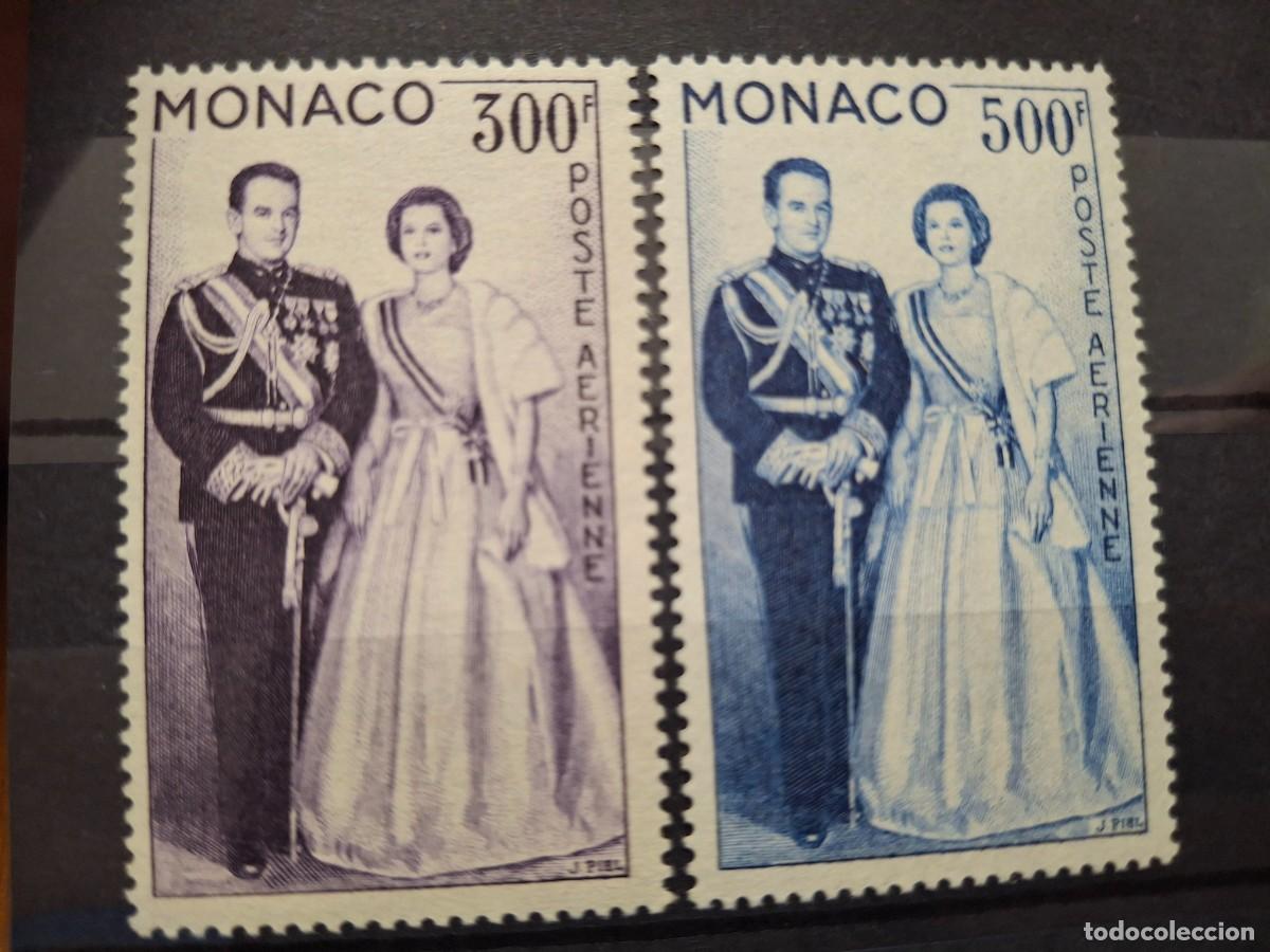 Briefmarken: HB1591 Sellos MONACO CORREO AEREO a&ntilde;o 1959 YVERT 71/72** SERIE COMPLETA v.c. 51 &euro;