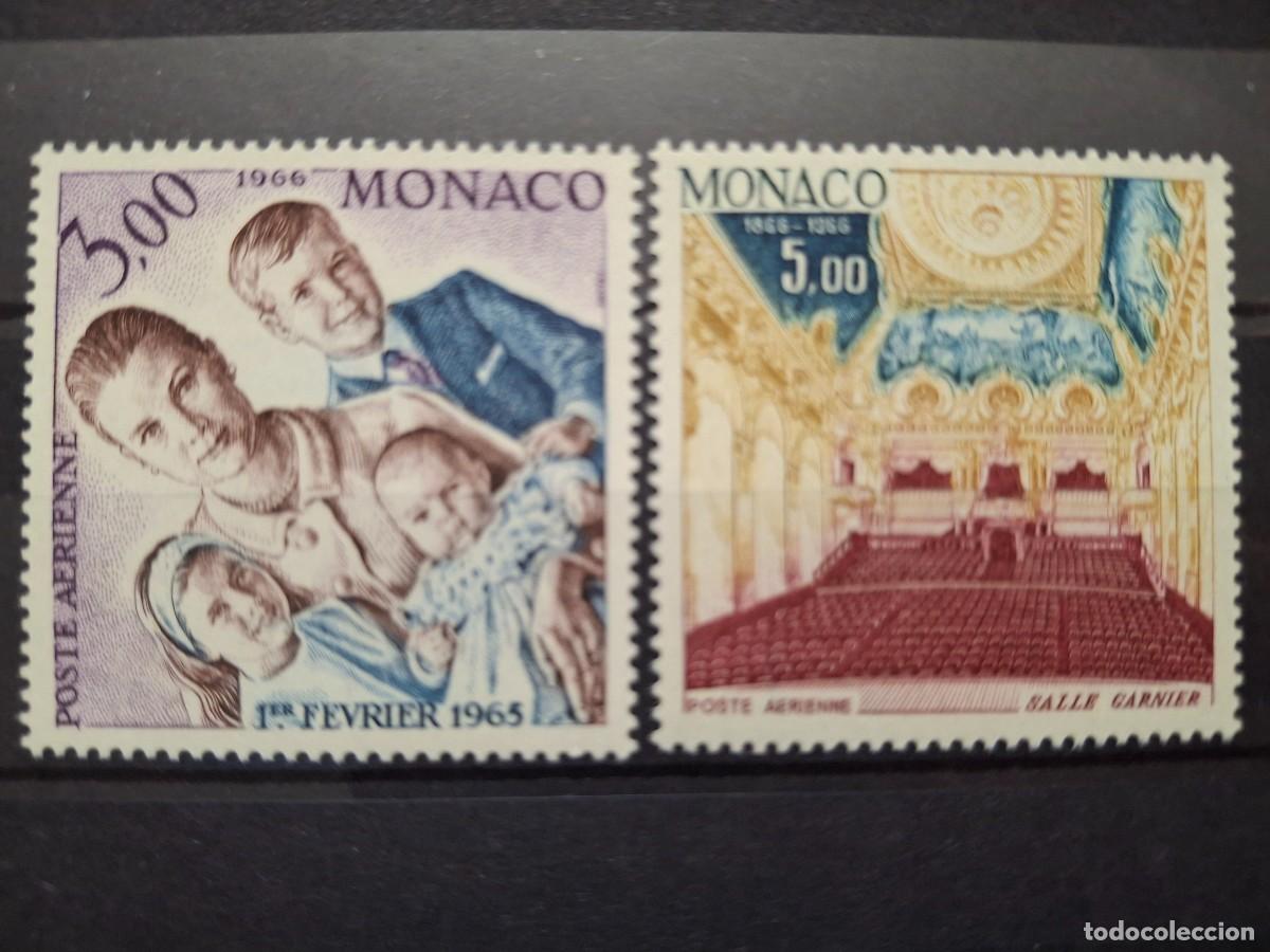 Selos: HB1594 Sellos MONACO CORREO AEREO a&ntilde;o 1966 YVERT 85/86** SERIE COMPLETA v.c. 5.75 &euro;