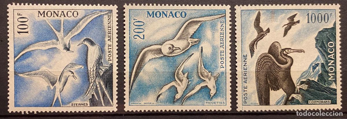 Timbres: Monaco 1957 Seabirds PA66-68 MNH