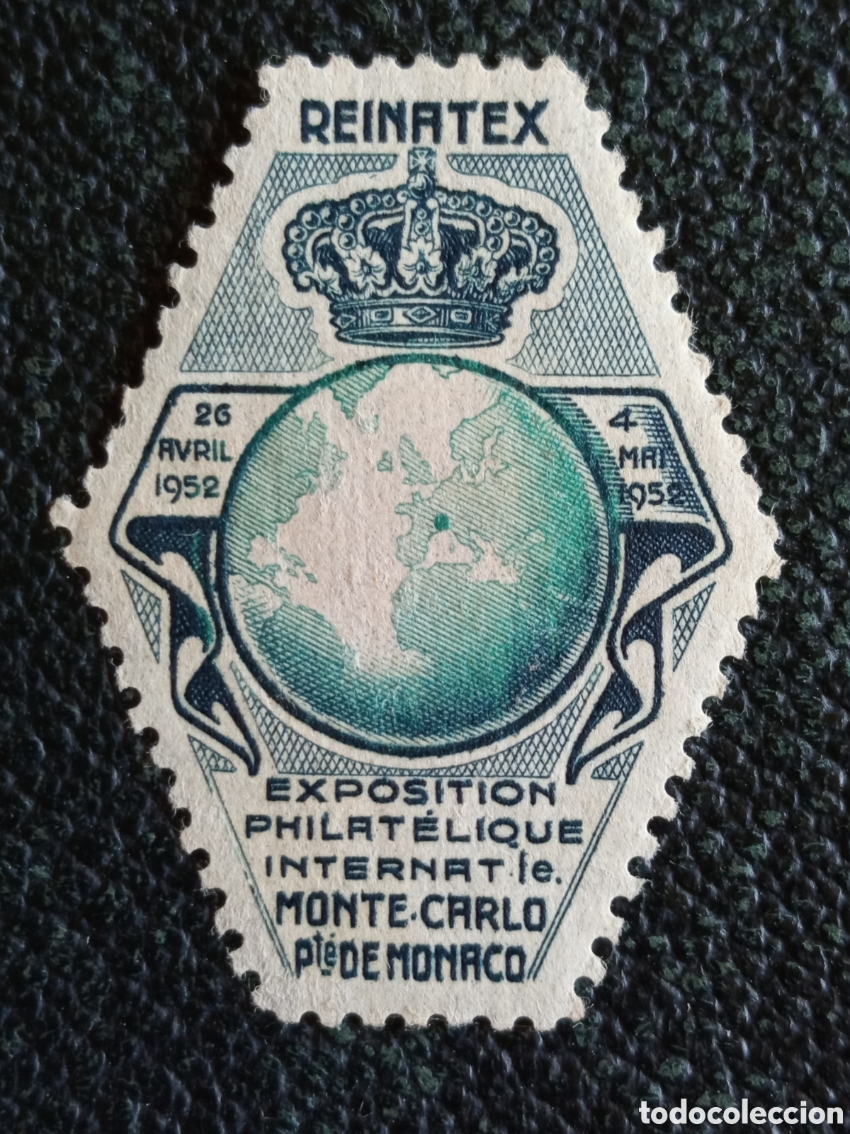 Sellos: Vi&ntilde;eta Hexagonal M&oacute;naco 1952 - Expo Filat&eacute;lica REINATEX Monte Carlo - MNH