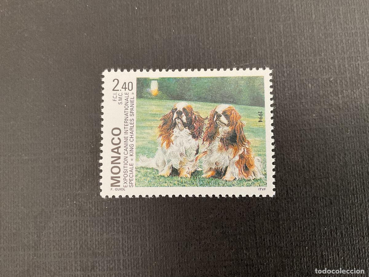 Sellos: MONACO N&ordm; YVERT 1930*** A&Ntilde;O 1994., EXPOSICION CANINA INTERNACIONAL. PERROS KING CHARLES SPANIEL