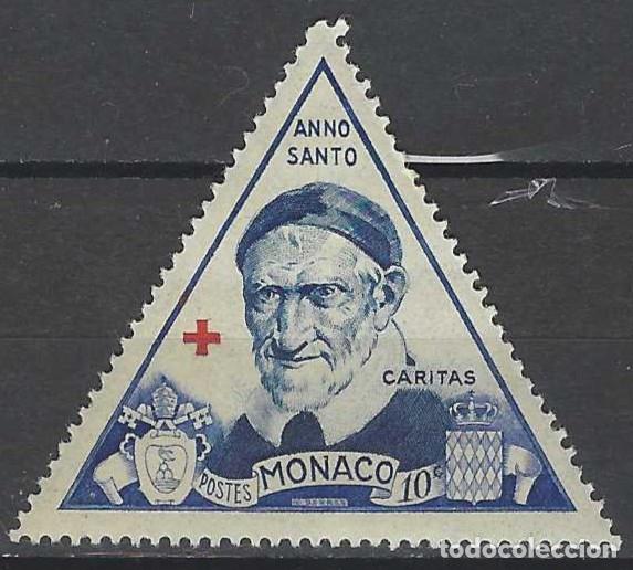 Sellos: M&Oacute;NACO 1951 - A&Ntilde;O SANTO, SAN VICENTE DE PAUL - MH*