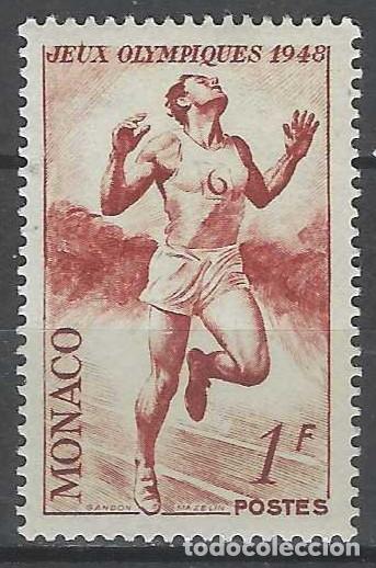 Sellos: M&Oacute;NACO 1948 - JJOO DE LONDRES, CARRERA - MH*