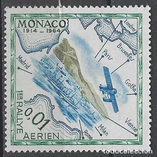 Sellos: M&Oacute;NACO 1964 - 50&ordm; ANIV. DEL PRIMER RALLY A&Eacute;REO - MH*