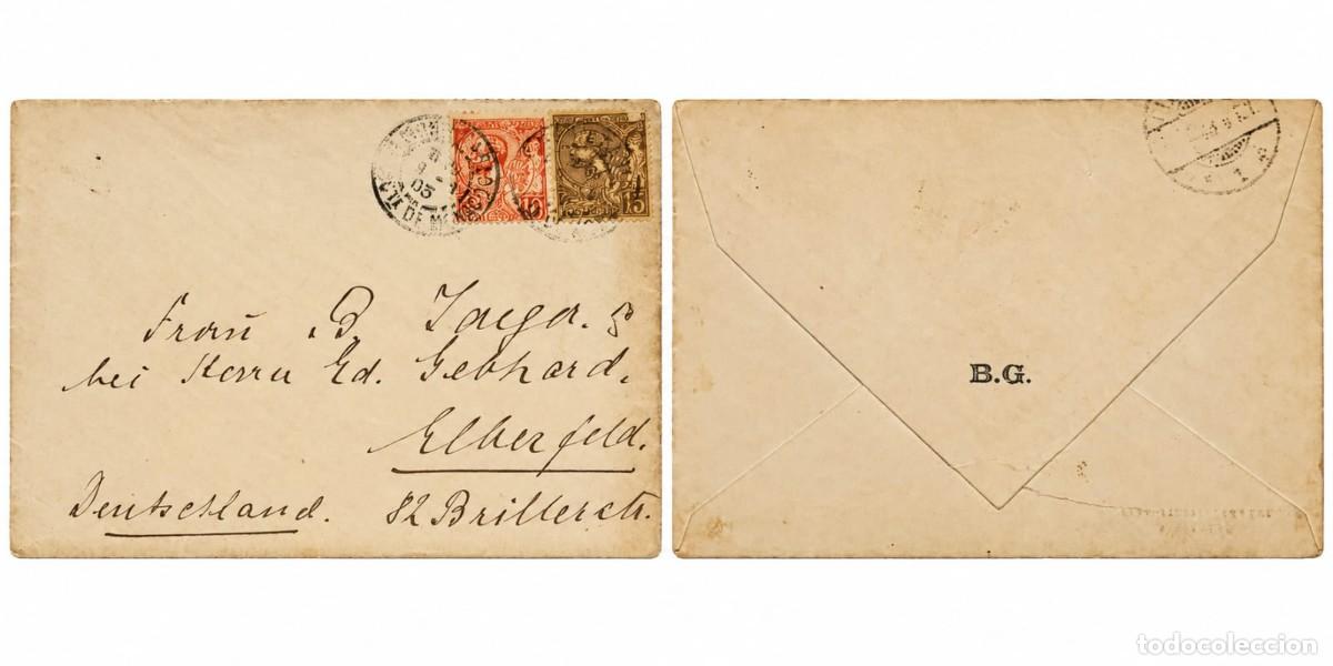 Sellos: O) 1903 MONACO, PRINCE ALBERT I, CIRCULATED COVER TO LEUCHESLAND