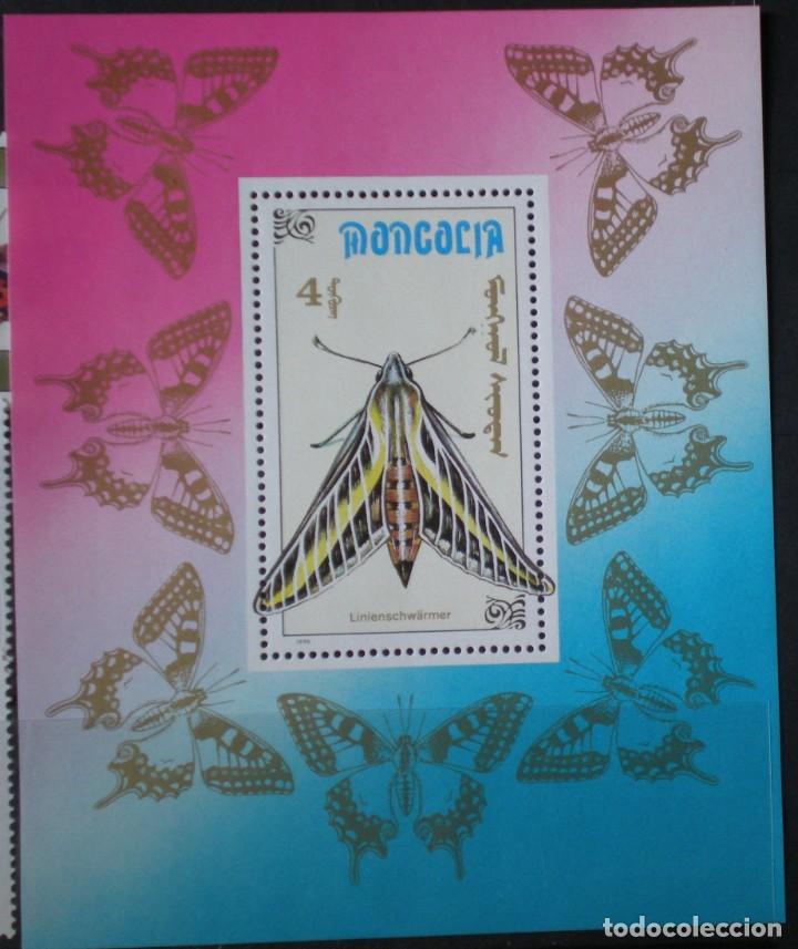 Sellos: MONGOLIA - IVERT H. BLOQUE 143 - NUEVA ** - MARIPOSAS - Foto 1