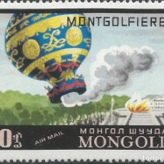 Sellos: MONGOLIA 1977 AEREO IVERT 85/90 *** HISTORIA DEL DIRIGIBLE - AERONAUTICA. Lote 203049780