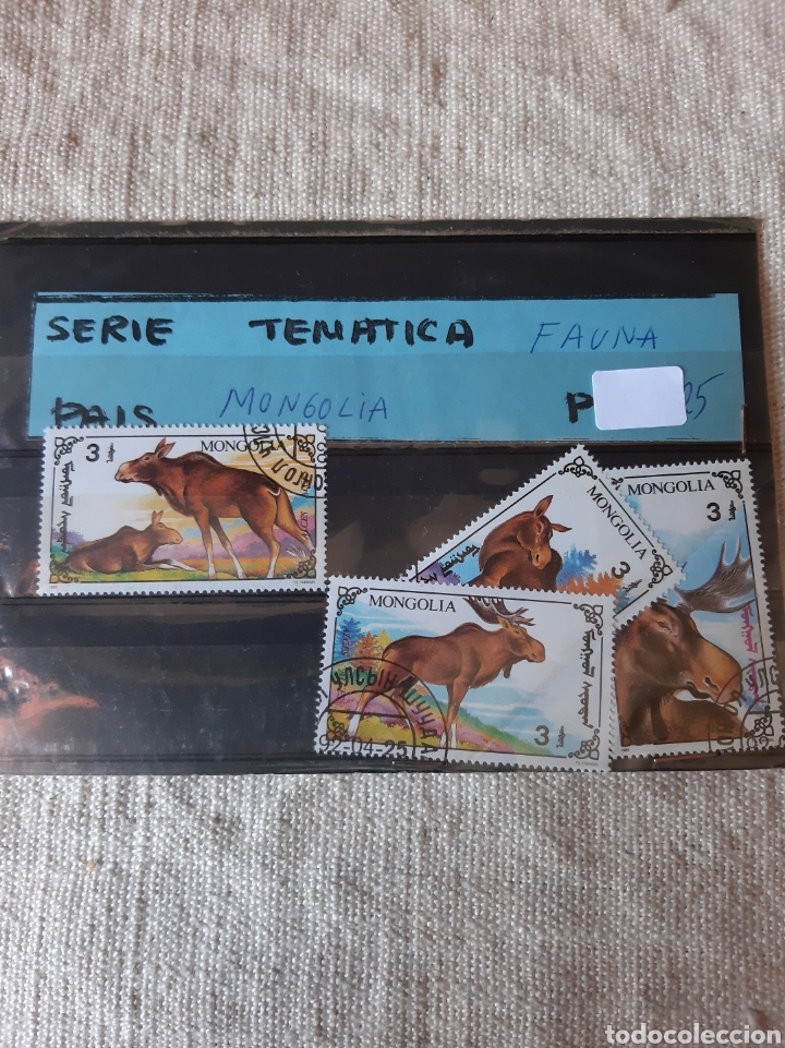 Sellos: MONGOLIA FAUNA SERIE COMPLETA USADA - Foto 1