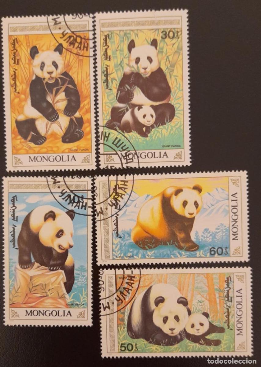 Sellos: SO) 1990 MONGOLIA, PANDA BEAR, 5 STAMPS - Foto 1