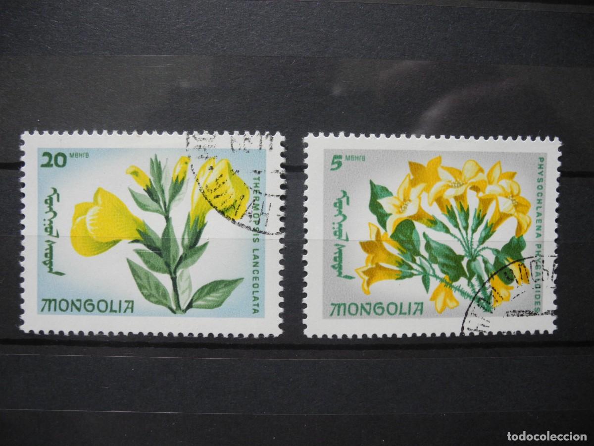 Sellos: Mongolia 1966. Yvert: 382/5. Flores end&eacute;micas. - Foto 2