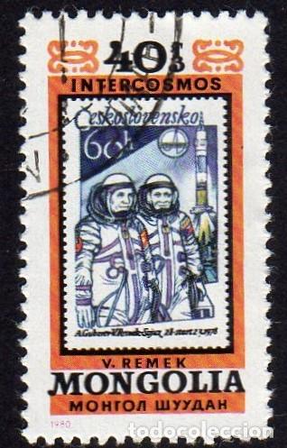 Sellos: Mongolia. Programa espacial &rdquo;Inter cosmos&rdquo;. 198. YT-BF68F. Usado sin charnela Sp1 - Foto 1