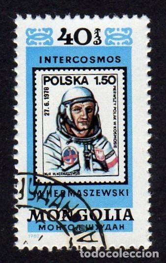 Sellos: Mongolia. Programa espacial &rdquo;Inter cosmos&rdquo;. 1981. YT-BF83G. Usado sin charnela - Foto 1