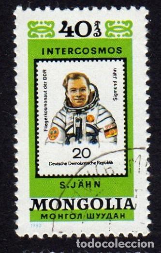 Sellos: Mongolia. Programa espacial &rdquo;Inter cosmos&rdquo;. 1981. YT-BF83H. Usado sin charnela - Foto 1