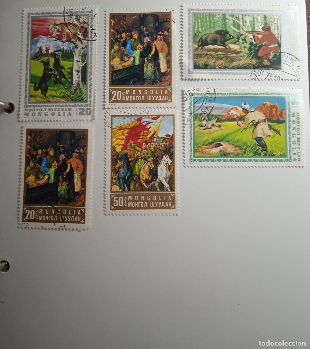 Sellos: HOJA 6 SELLOS MONGOLIA A&Ntilde;O 1969/80 SIN USAR. - Foto 1