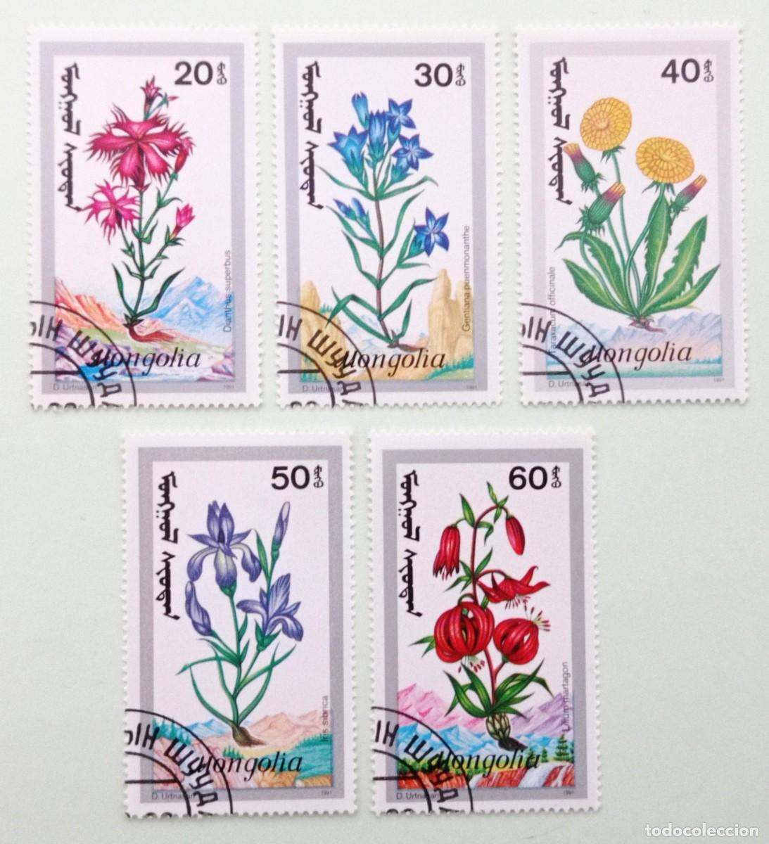 Sellos: SELLO MONGOLIA. FLORA ALPINA (1991) - Foto 1