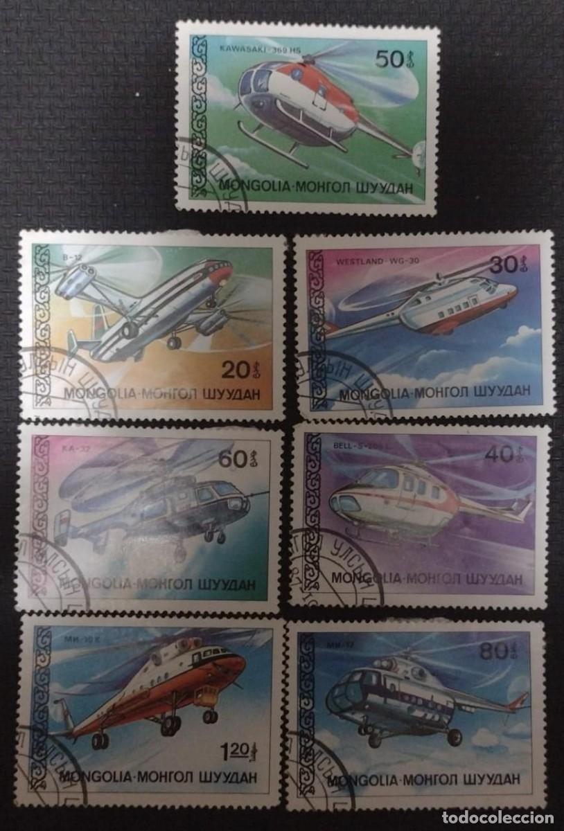 Sellos: BD)1987. MONGOLIA, HELICOPTERS, USED - Foto 1