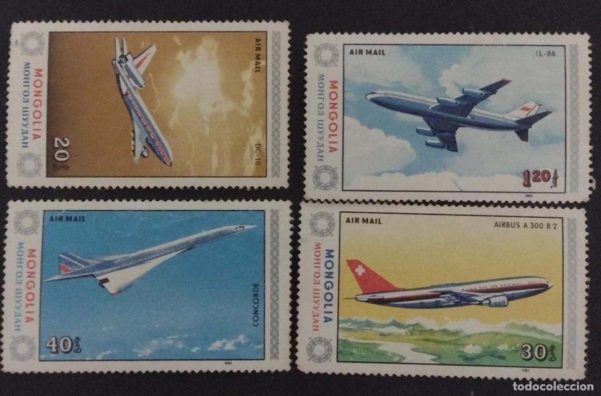 Sellos: BD)1984, MONGOLIA, CIVIL AVIATION, MNH - Foto 1
