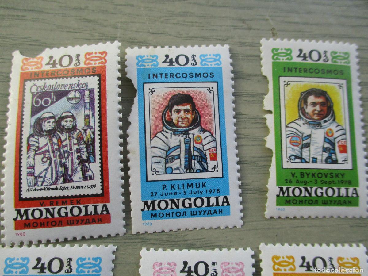 Sellos: NUEVE SELLOS DE: : MONGOLIA-1980-INTERCOSMOS - Foto 2