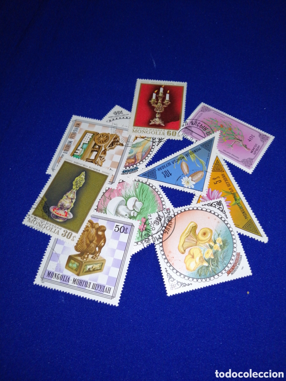 Sellos: MONGOLIA LOTE SELLOS MATASELLADOS - Foto 1
