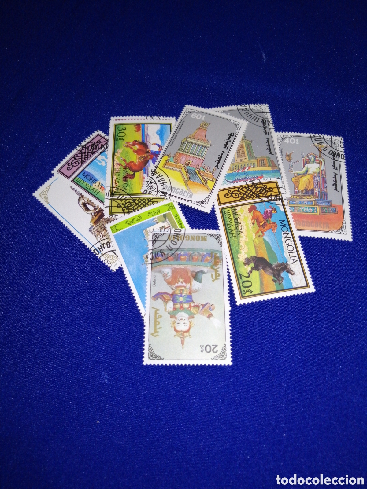 Sellos: MONGOLIA LOTE SELLOS MATASELLADOS - Foto 1