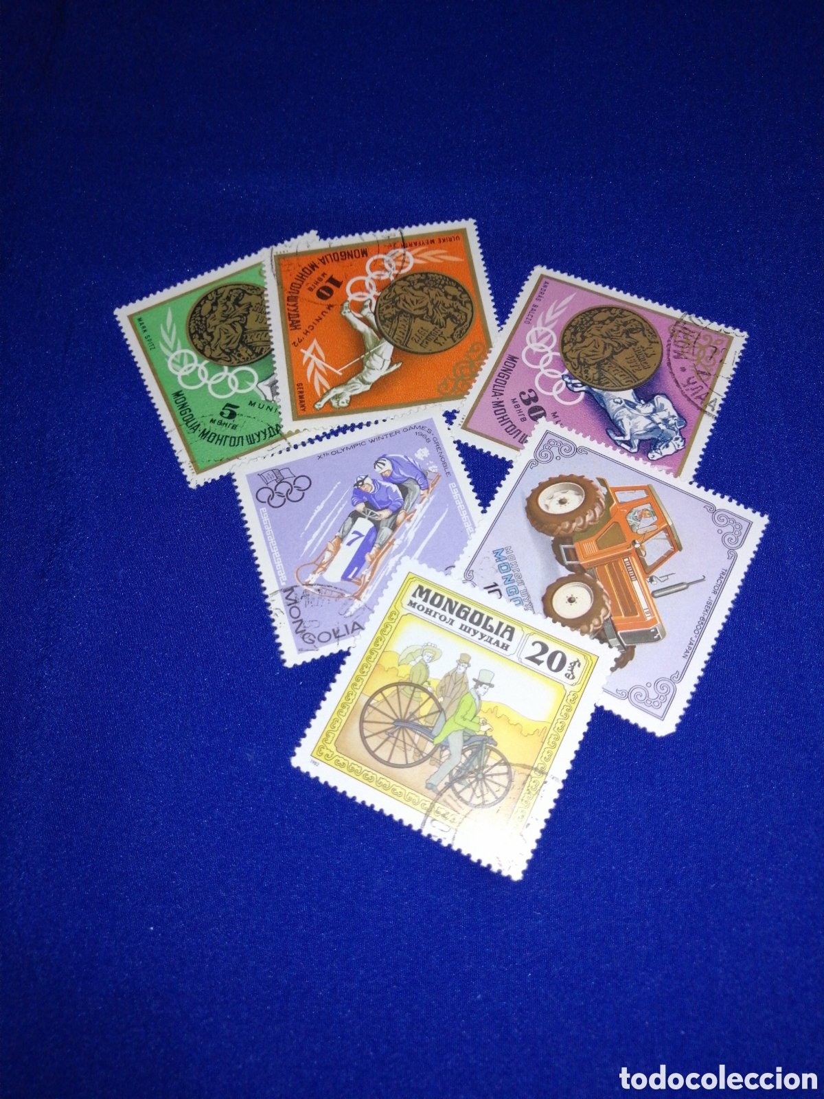 Sellos: MONGOLIA LOTE SELLOS MATASELLADOS - Foto 1