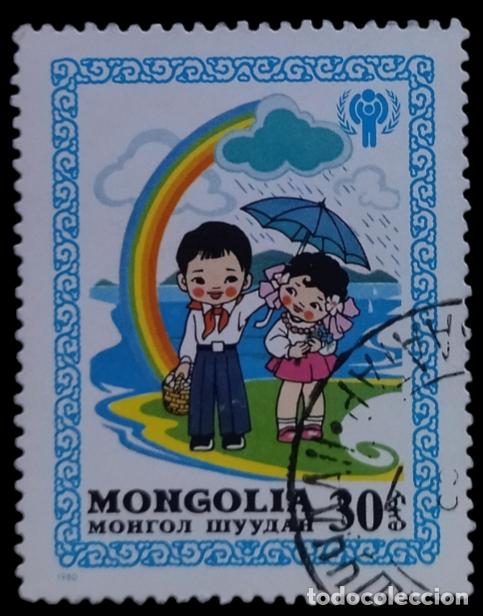 Sellos: MONGOLIA 1980 A&Ntilde;O INTERNACIONAL DEL NI&Ntilde;O. USADO. - Foto 1
