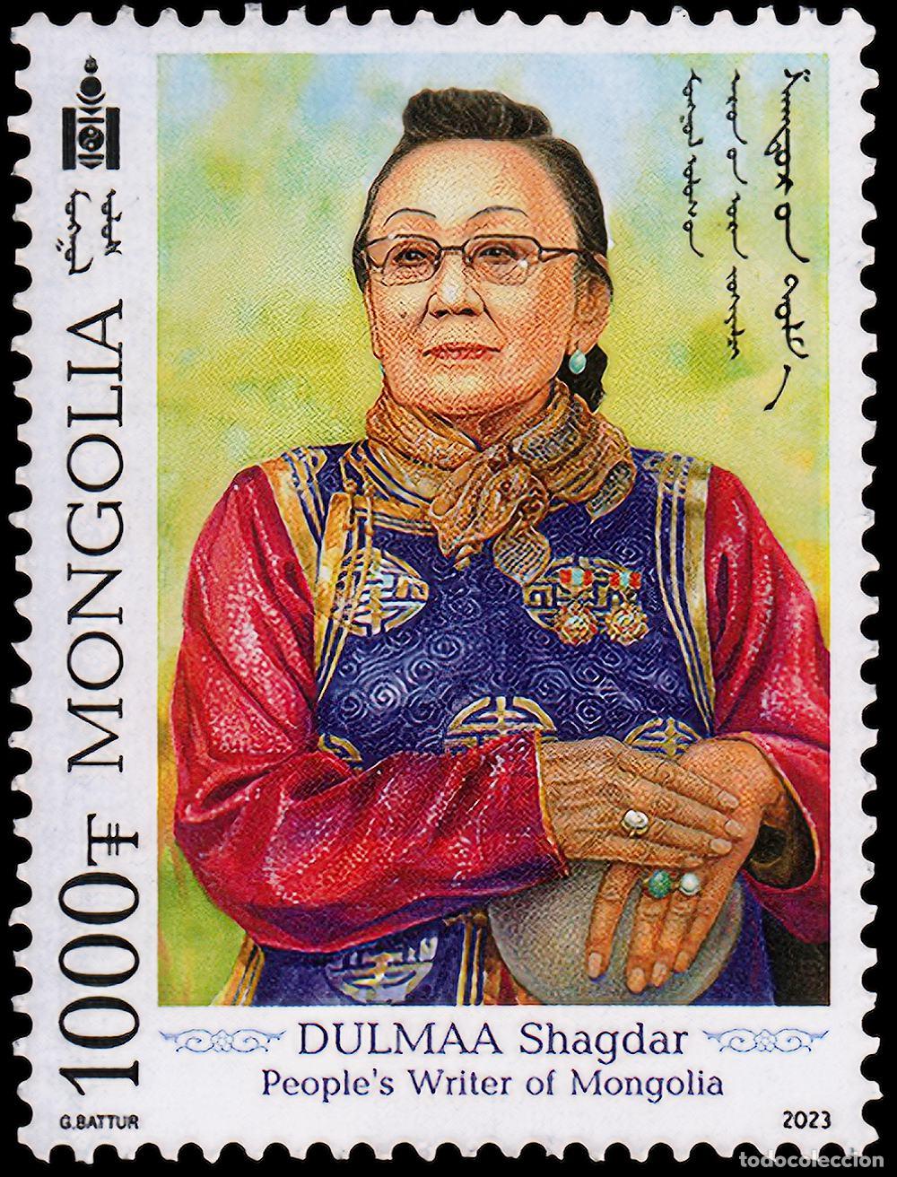 Sellos: Mongolia 2023 El escritor popular Sh. Mujer MNH - Foto 1