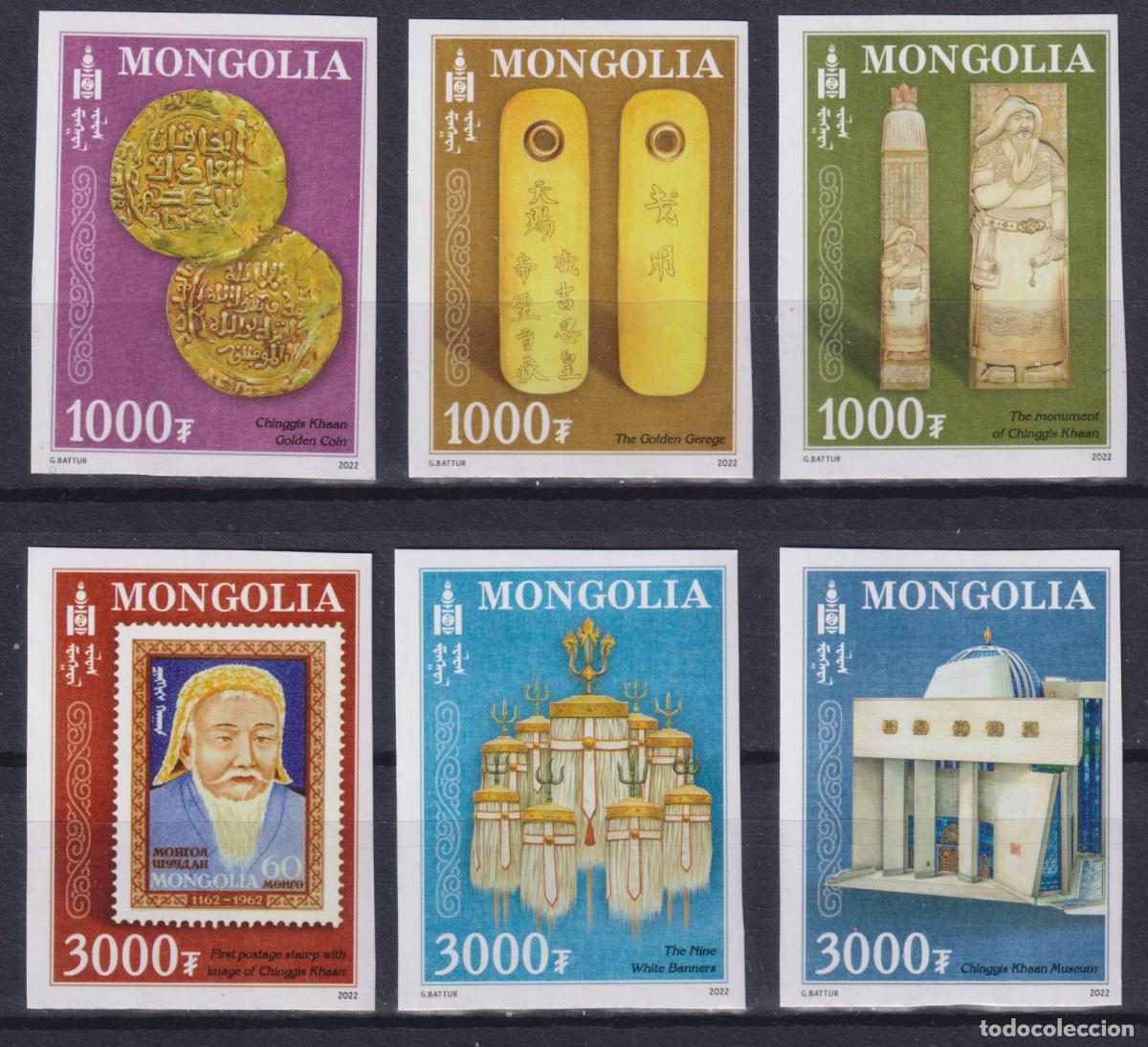 Sellos: Mongolia 2022 Chinggis Khan, 860th Anniversary - Foto 1
