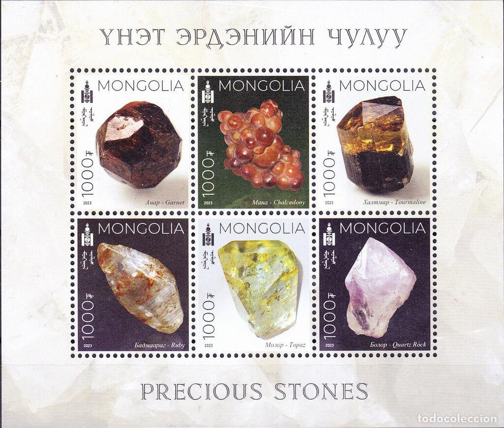 Sellos: Mongolia 2023 Precious Stones of Mongolia - Foto 1