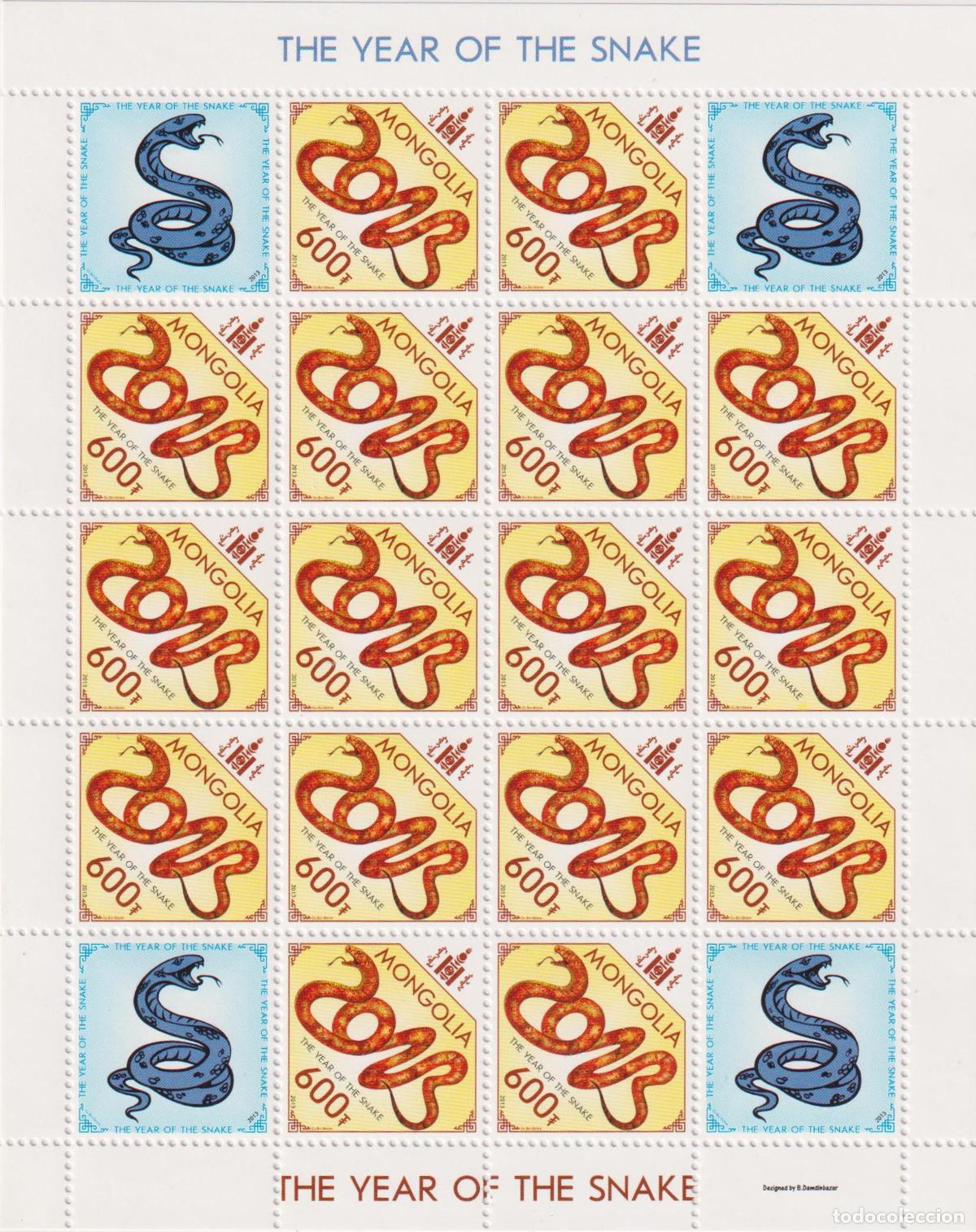 Sellos: Mongolia 2013 A&ntilde;o Nuevo MNH - Foto 1